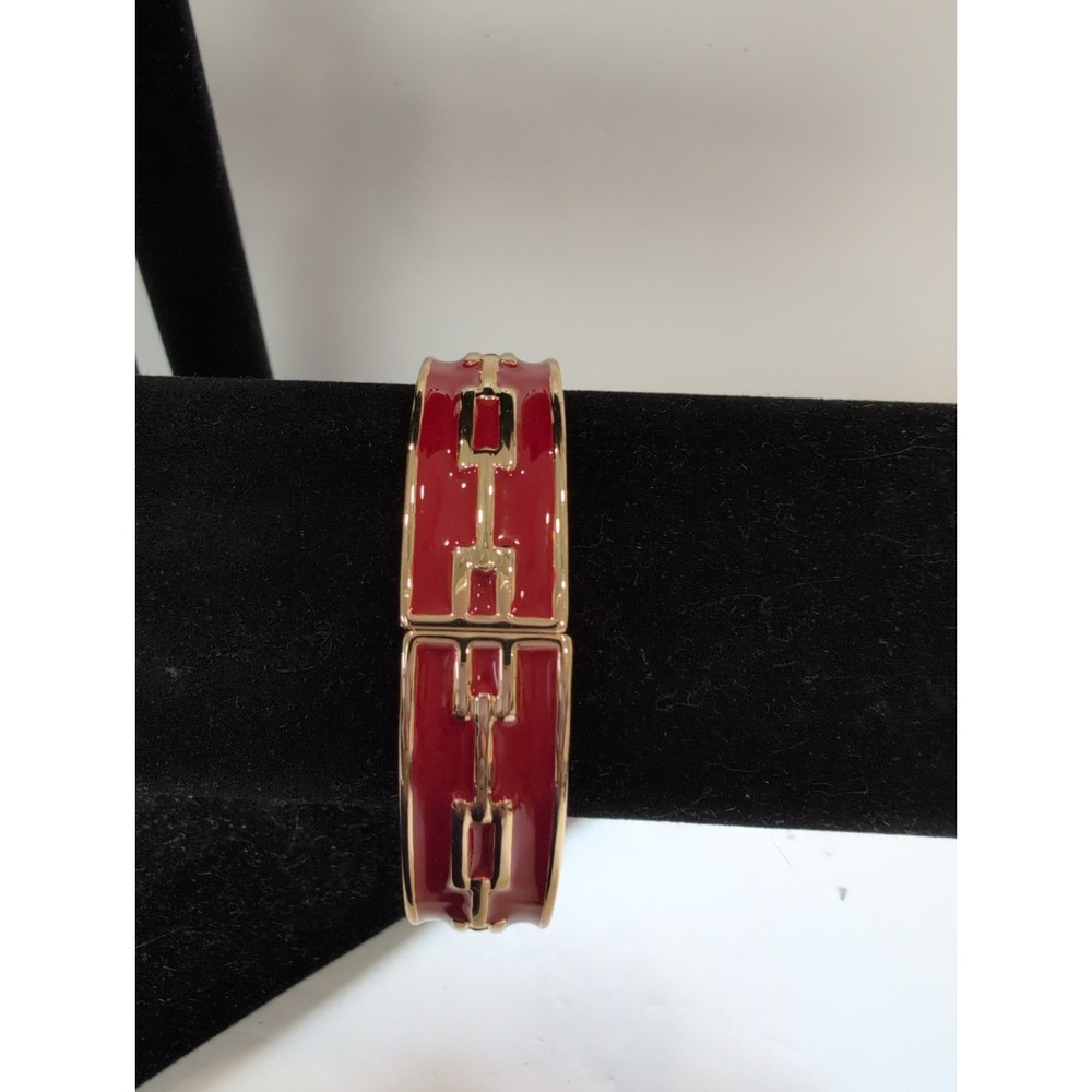 Morro Sloan Link Enameled Bracelet Pink Cuff Hinges